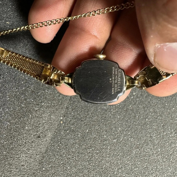 Vintage Caravelle N7 Ladies Cocktail Watch Gold Tone Mechanical Wind Up Working - Picture 10 of 10
